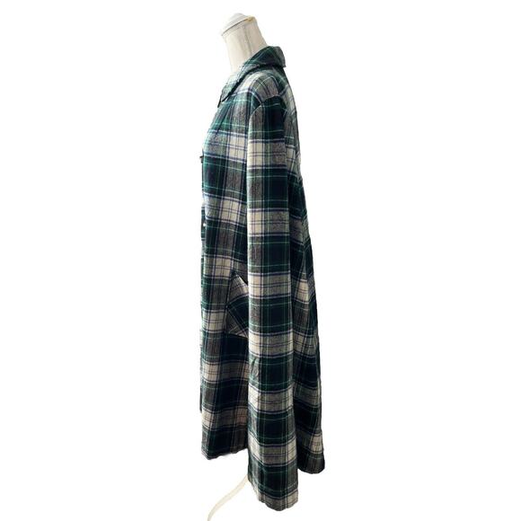 Vintage Amana Fine Woolens Tartan Long Cape Womens Metal Clasp Size Large - Picture 2 of 14